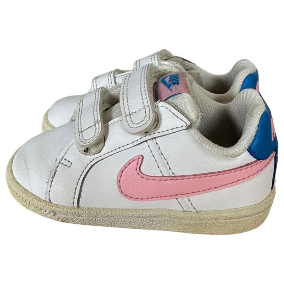 Nike Court Royale White Pink Blue 833537-110 Toddler Size 5C - Picture 3 of 8